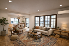 モダンなリビングとダイニングの調和