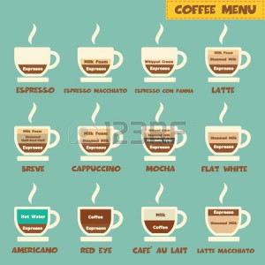 27907832-コーヒー-メニュー、コーヒーの種類