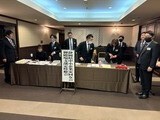 ザ・ゴテンバカン、静岡県中小企業家同友会総会、勝又正美御殿場市長、込山正秀小山町長、鰹の叩き、エビチリ、焼売、春巻き、ステーキ、キンメダイ、寿司、蕎麦、サービスショット!
