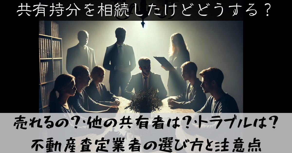 共有持分を相続したけどどうする？不動産査定業者の選び方と注意点 