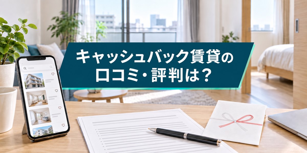 キャッシュバック賃貸の口コミ・評判は？